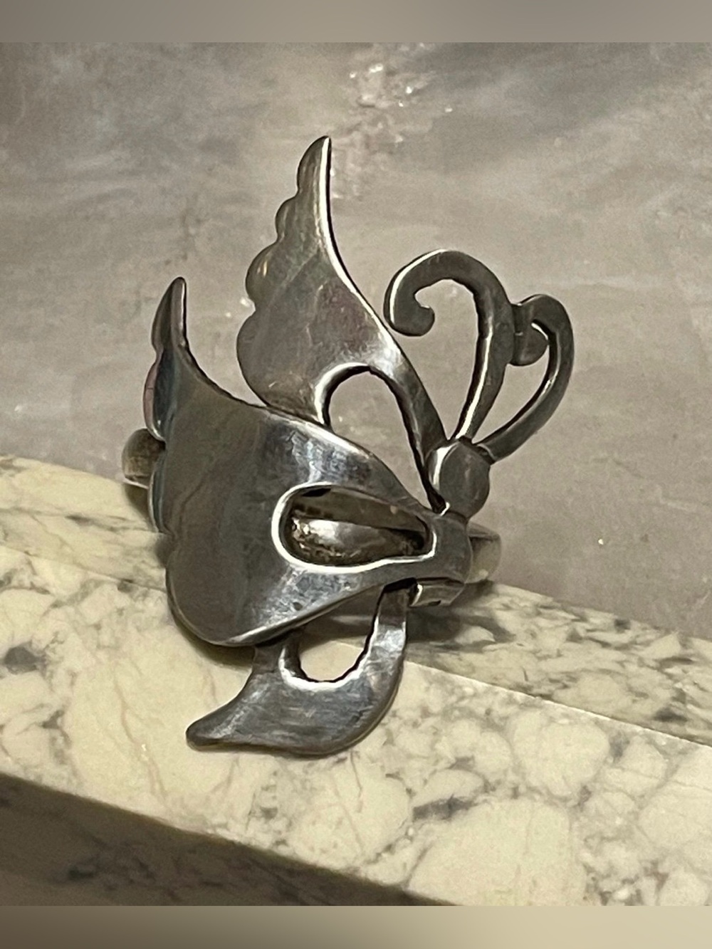 Vintage Sterling Silver Butterfly Ring #9518